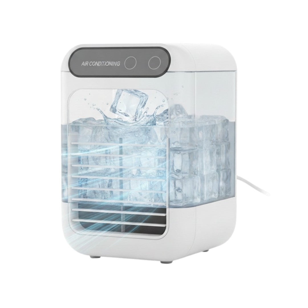 ❄️ Ventilateur de climatisation portable – Mini-refroidisseur d'air USB avec refroidissement à eau et à glace pour chambre, bureau et voiture | Simplix™