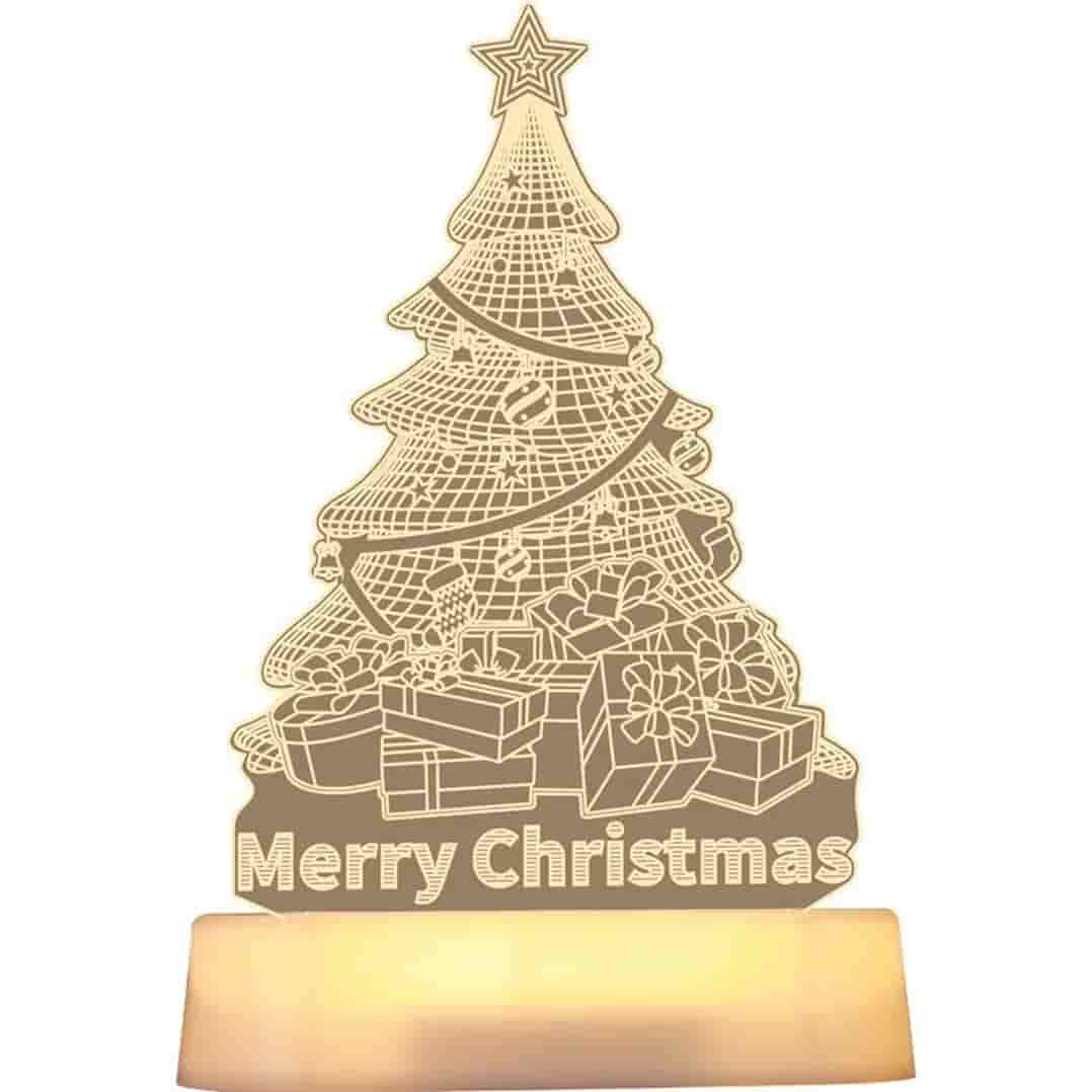 home decor ideas-Simplix 3D Christmas Acrylic LED Night Light – Festive Decorative Lamp