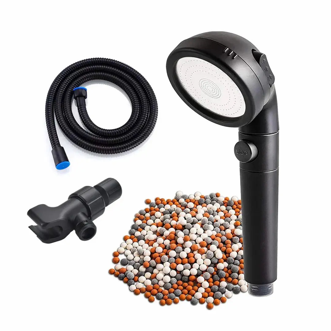 Simplix multifunctional shower head with filter balls and high-pressure 